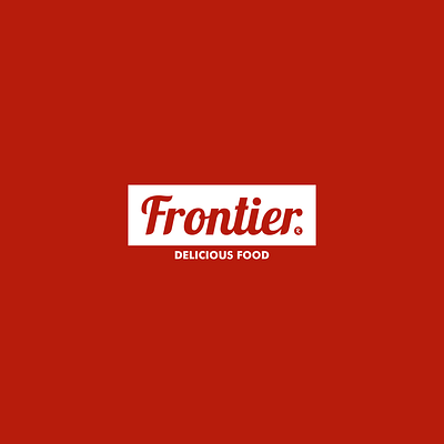 Frontier Company Food Wordmark Logo animation branding company design food graphic design logo motion graphics typography vector wordmarklogo