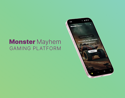 Monster Mayhem - Gaming Platform application design gaming mobile app mobile application mobile design mobile game ui ui design uiux ux design uxui