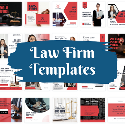 Social Media Posts for Law Firm (Canva Templates) business social media templates social media post templates social media templates