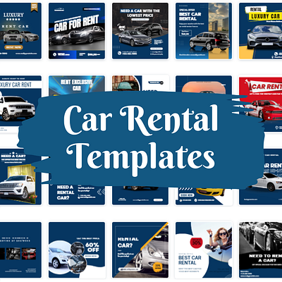 Social Media Posts for Car Rental (Canva Templates) business social media templates social media post templates social media templates