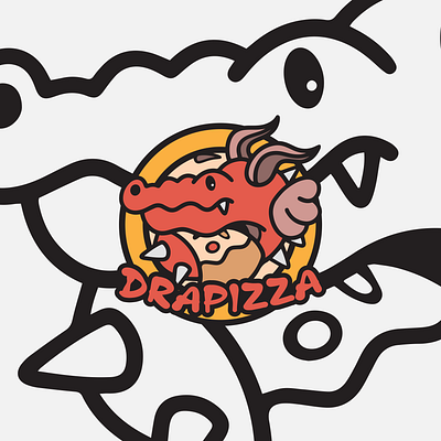 Logo illustration for Drapizza animation app branding design fnb graphic design illus illustration logo pizza typography ui ux vector