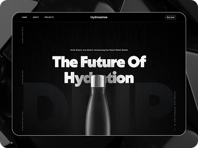 HyperSense - water bottle figma animation figma animation prototyping ui design ux design web design website animation website design