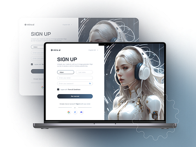Sign up page ai dailyui sign up sign up page ui ui design ux design web web design web page