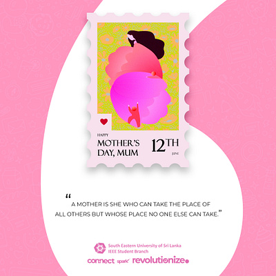 Mother's Day Stamp Design branding design illustration illustrator typography
