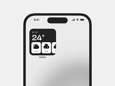 Weather widget app design ios mobile ui weather widget
