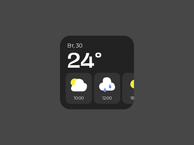 Weather widget app design mobile ui weather widget