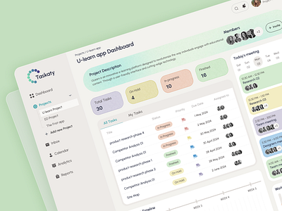 Project Management Dashboard app design dashboard designinspiration digitaldesign interaction interface productdesign ui ui design userexperince userinterface ux ux design visualdesign webdesign