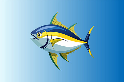 Tuna fish icon Cartoon wild