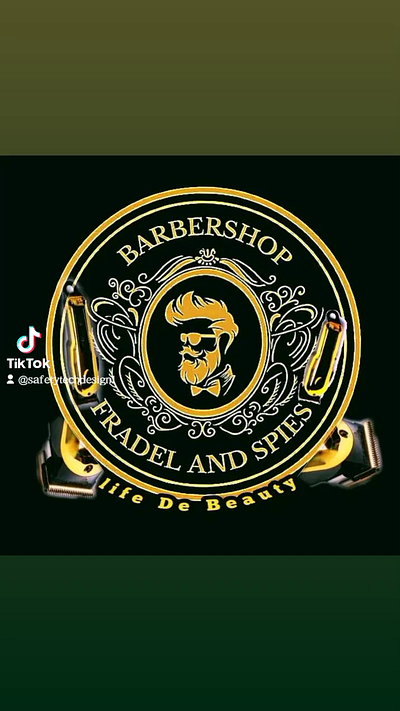 Barbing logo created by A PERFECT WEBSIT SOLUTIONS 3d animation branding graphic design logo motion graphics ui