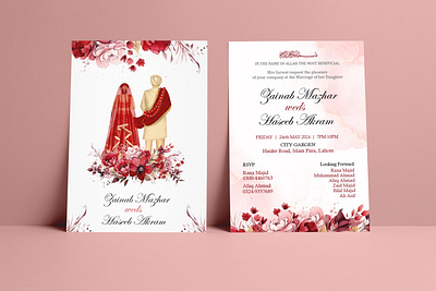 Wedding Invitation Card Design adobe branding cards design designer dribble graphic graphic design illustration illustrator jobs mockups photoshop portfolio professional typography vector