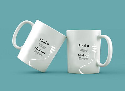 FInd A Not An Excuse Mug graphic design logo