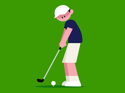 Golf Boy 2d character golf golfillustration illustration