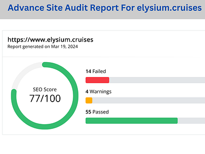 Website SEO Audit for Elysium.Cruises audit audit report backlinks google my business on page seo search engine optimization seo