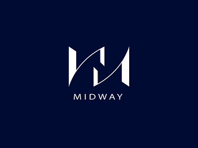 MIDWAY Logo with color palette design graphic design logo logo design