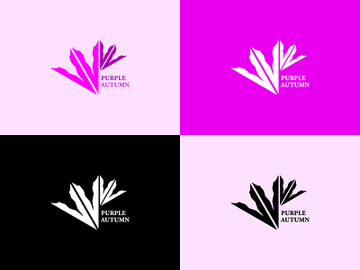 Purple Autumn Logo concept design graphic design logo logo design