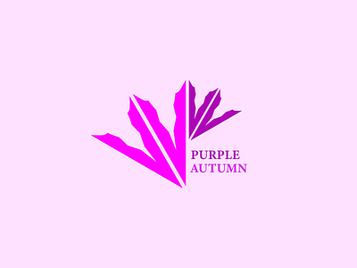Purple Autumn Logo with palette design graphic design logo logo design