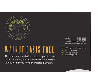 Walnut Oasis (print design) logo design print design