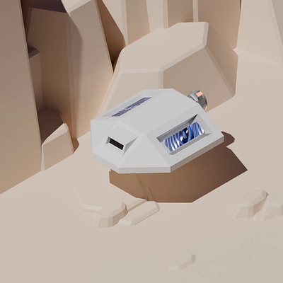 3D Lowpoly Spaceship Animation 3d animation blender da illustration spaceship