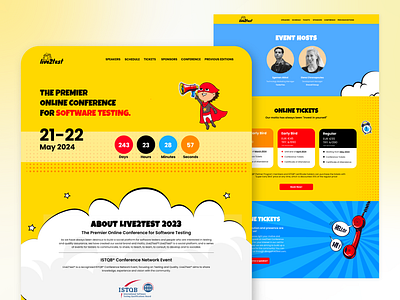 Live2Test Web UI /UX Design - Superhero Theme homepage superhero superhero theme ui user experience user interface ux webpage