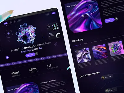 AI Website Design 2024 3d ai ai ai bot ai landing page ai website clean creative design hero section image bot robot ai social media trend ui uiux uiux design ux web design webdesign