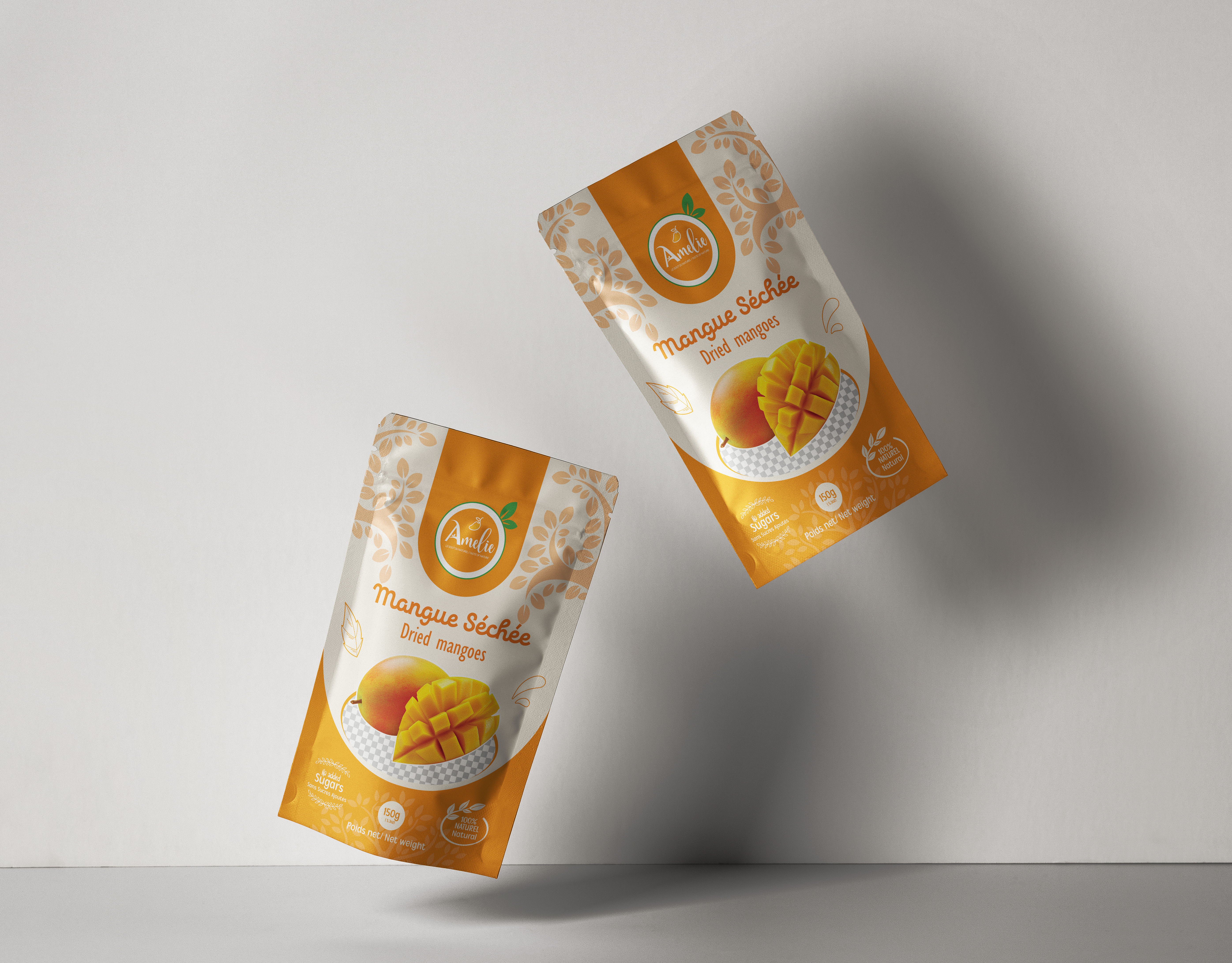 Mango Dry Food Pouch Packaging Design bag design dry food food pouch food product fruit pouch label design packaging packaging design pouch pouch bag product label product pouch snack packaging snack pouch stand up pouch