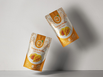 Mango Dry Food Pouch Packaging Design branding dry food food pouch food product fruit pouch graphic design label design packaging design pouch