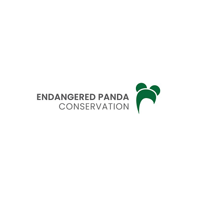 Endangered Panda Conservation abstract animal logo charity conservation endangered animals flat logo logo design logo designer minimal panda panda logo vector