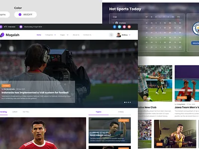 Magalah Magazine | UI Design dashboaard design football landing live magazine news sports ui ui design web