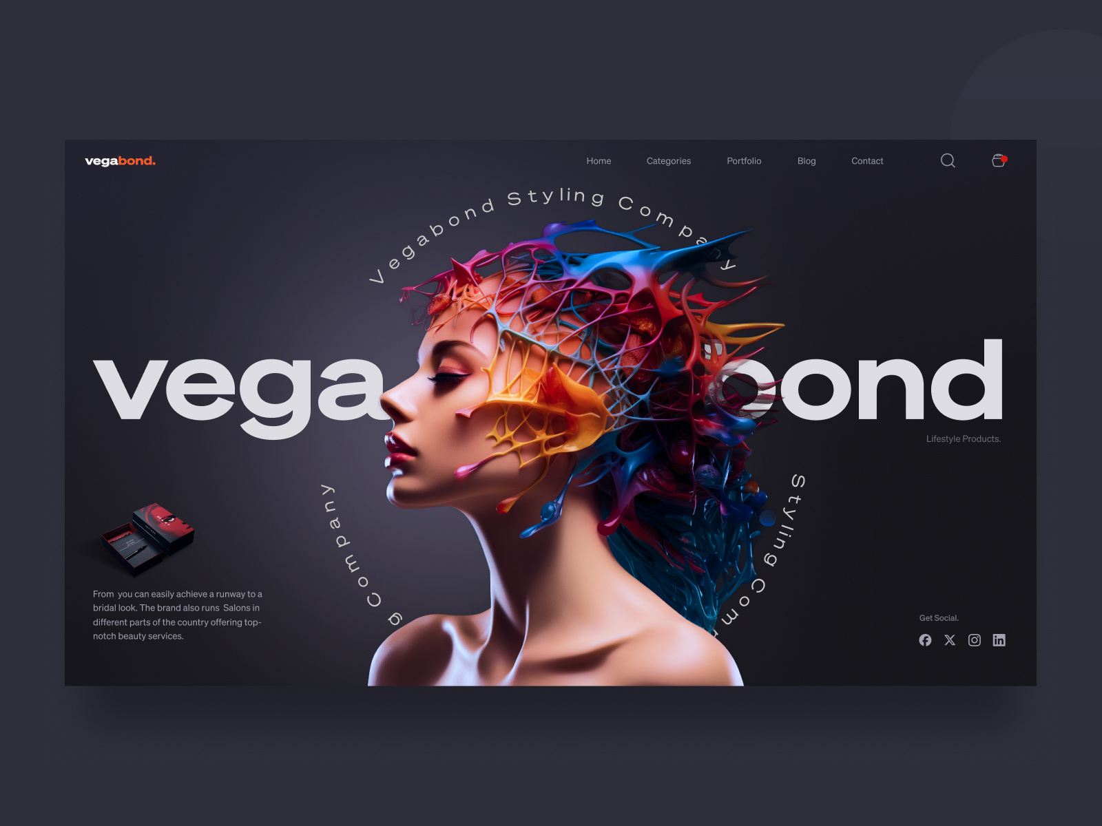 Vegabond-Lifestyle & beauty web banner UI by Hrishikesh Shome on Dribbble