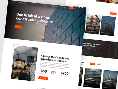 Constructo Construction Website architecture building construction constructor interior design render uiux user interface web design website