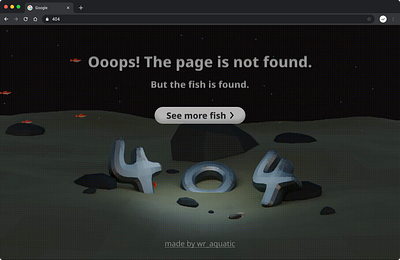 404 page 3d animation blender daliyui ui