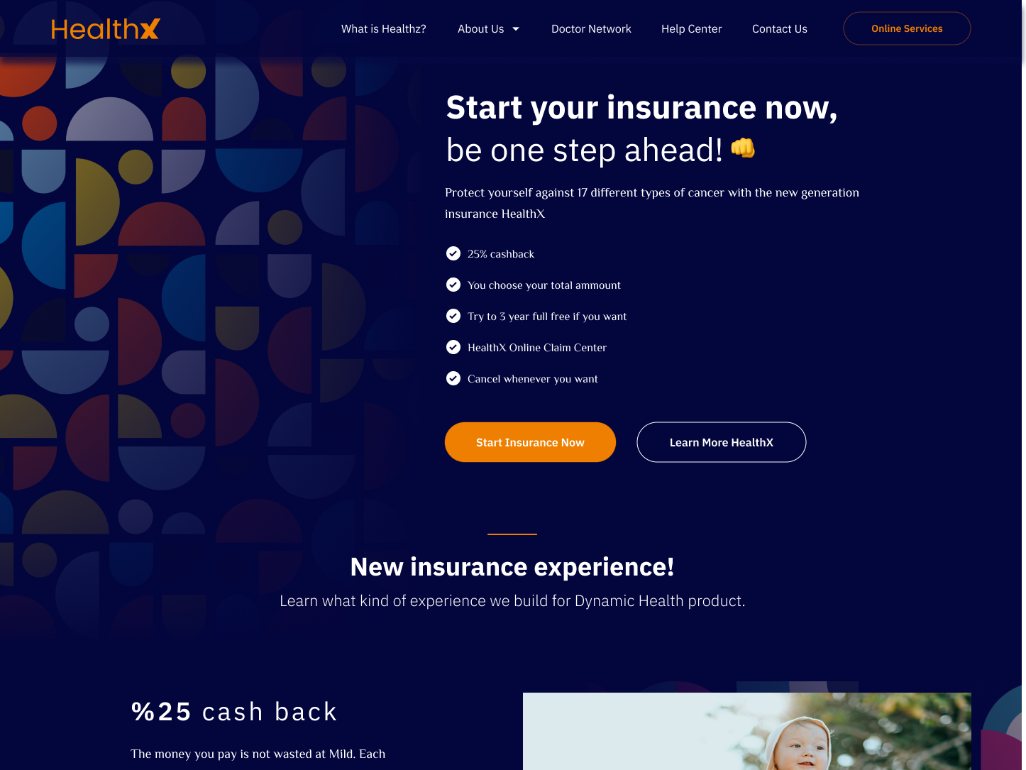 Health X insurance - website by Nani on Dribbble