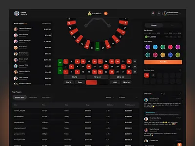 Casino: American Roulette UI casino design figma gamble gambling game poker product roulette ui