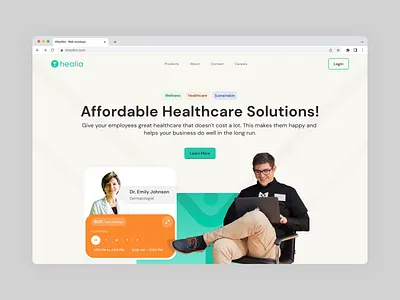 🪄 Health Insurance Website Landing Page UI Design | Web Design appointment book call design finance health insurance healthcare hero secton insurance landing page product design ui ui design uiux user experience user interface web design website wellness
