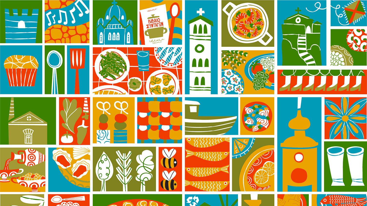 Food Festival illustration by Eleni Moustaka on Dribbble