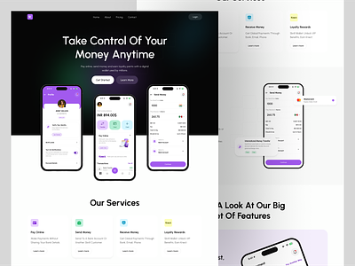 Finance Mobile App Landing Page financcial finance landing page finance mobile app landing page landing page payment solotuion landing apge saas landing apge