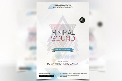 Sound Minimal PSD Flyer Template sound minimal psd flyer