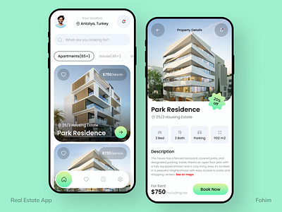 Real Estate App apartment app app design design fahim home house mobile app mobile app design real estate real estate app ui