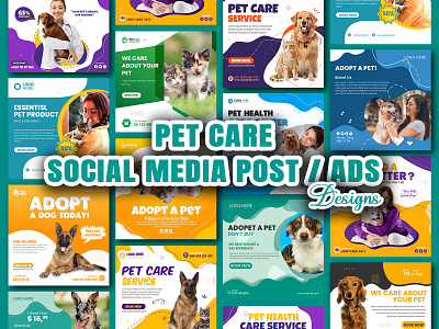 Pet Care Social Media Post / Ads Design. banner branding fiverr graphic design instagram post logo pet care pet care social media poster social media post socialmedia upwork