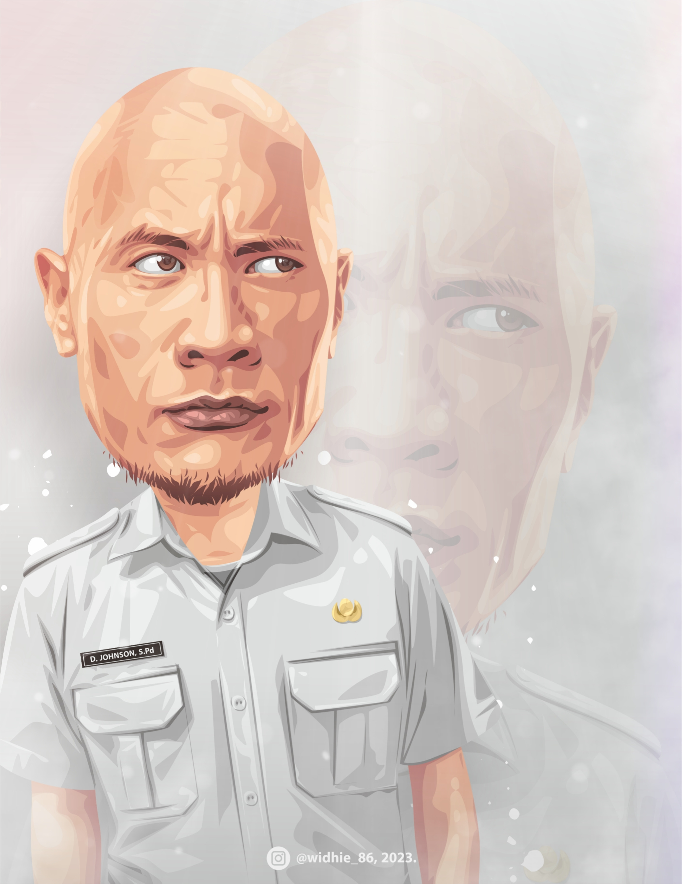 Dwayne Johnson in Vector actor coreldraw dwaynejohnson fighter graphicdesign hollywood smackdown vector