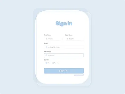 Sign In form - Glassmorphism app art daily ui figma form glassmorphism graphic design illustration inspiration inspirational designs minimalism mobile design modern design monochrome sign in ui ui design user interface visual appealing web design