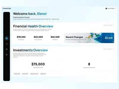 ProsperEdge - A financial planning tool branding design figma graphic design ui uiux ux
