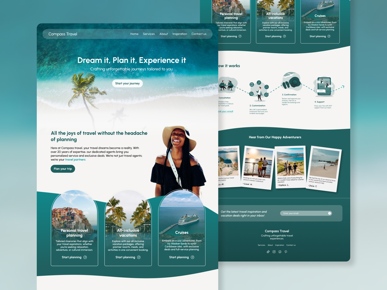 Travel Agent Website by Codey on Dribbble