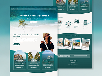 Travel Agent Website travel ui web design website