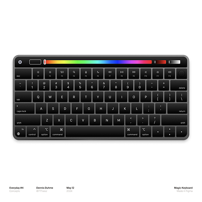 everyday #4 - Magic Keyboard, but with touchbar apple concept design keyboard magic keyboard product product design touchbar uxdesign