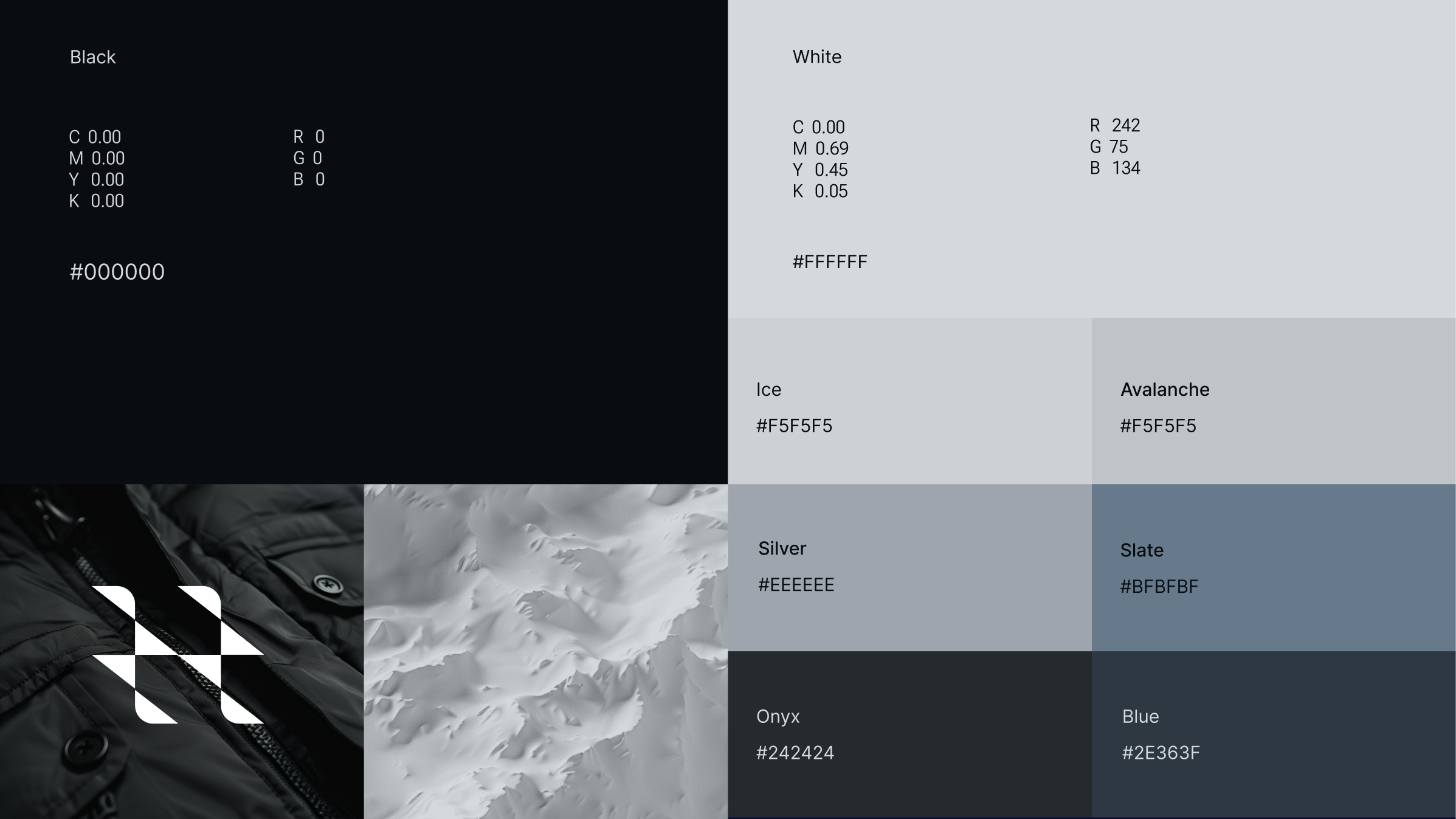 Armada Ski Color Brand Gudelines black board brand branding bw color design graphic design guide ice icon identity logo mark minimal mountain ski snow visual white