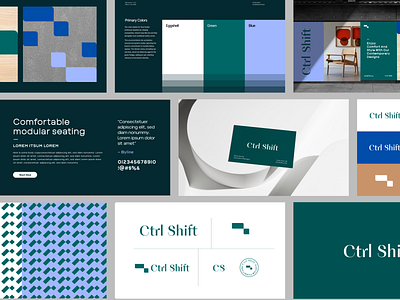 CS Brand Identity Presentation blue brand branding business card color design designer graphic design icon identity logo mark mod modular pattern presentation teal vector