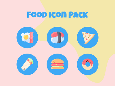Food icon pack design flat icons food graphic design icon pack icons illustration vector
