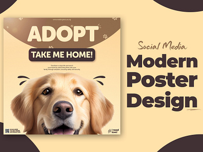 Modern Ads Poster Design For Pet Shop! adobe photoshop ads poster ads poster desin branding dog graphic design illustration logo social media design ui ux vector