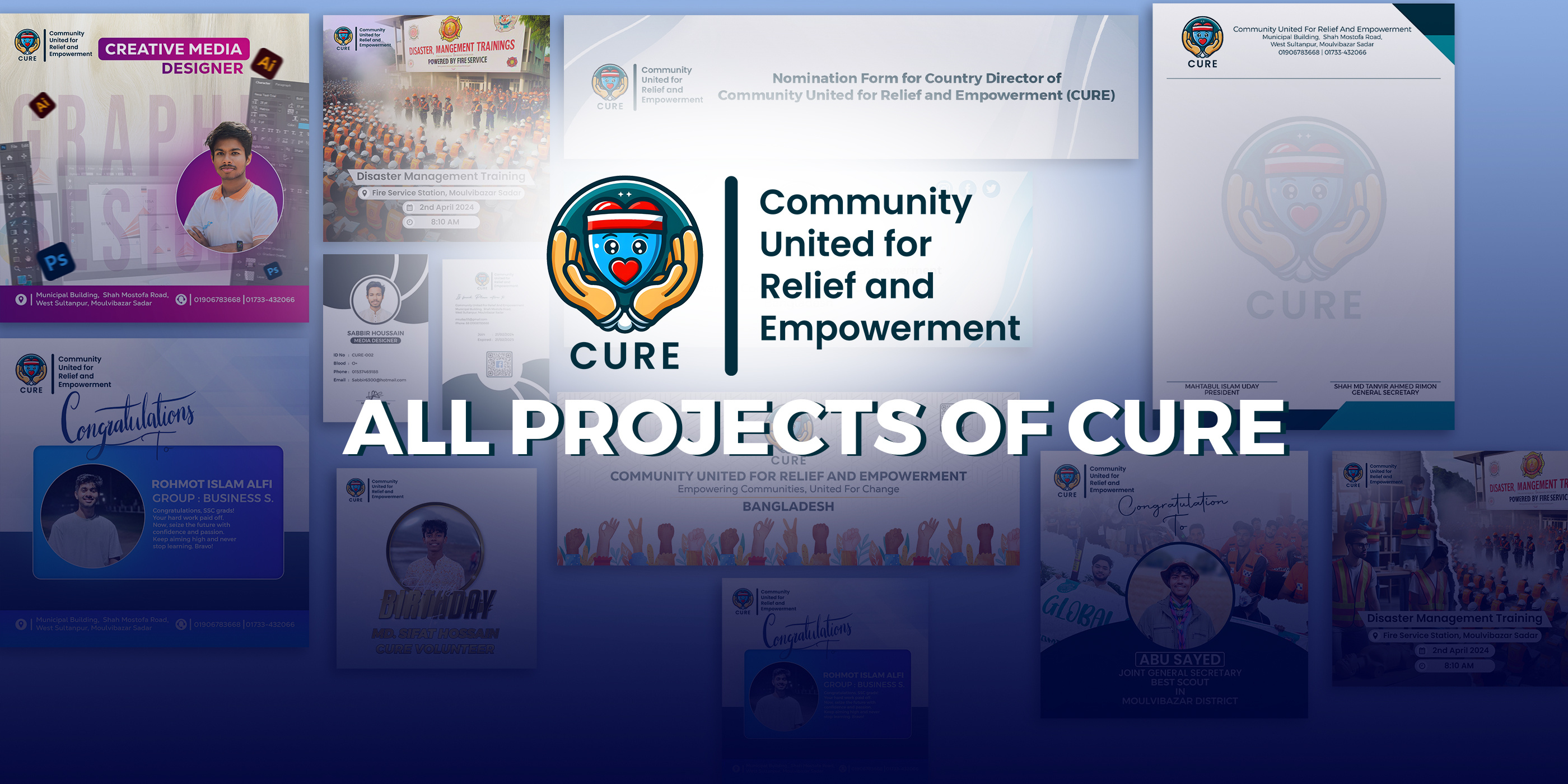 Post Design For CURE banner design graphic design id card design logo design poster design print banner design social media banner